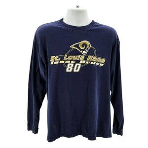 Vintage Sport Attack St. Louis Rams Isaac Bruce #80 Long Sleeve T-Shirt Mens XL